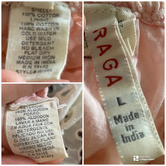 Anthropologie Raga Sleeveless Tiered Eyelet Maxi Dress Size L - Picture 10 of 11